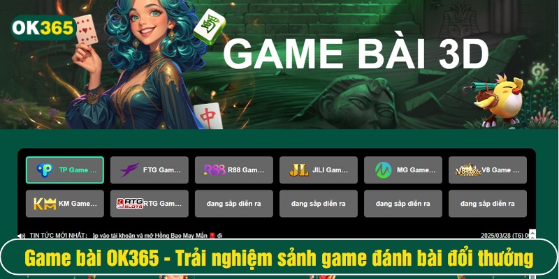 Sảnh game bài OK365 quy tụ các sảnh cược hấp dẫn
